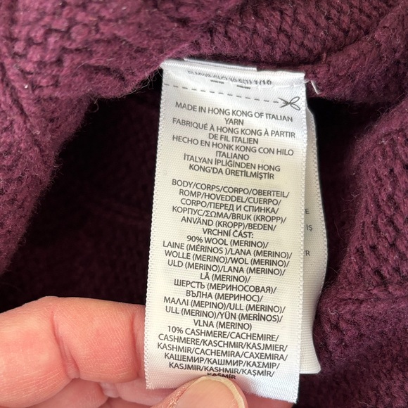 Ralph Lauren Women's Plum Cable Knit Sweater - Picture 7 of 7